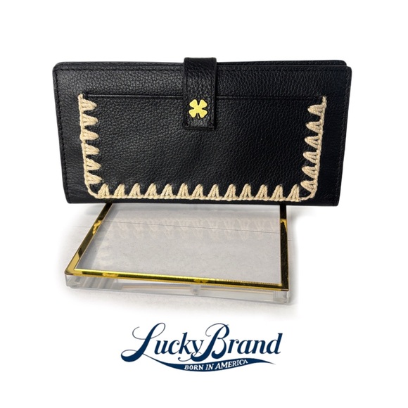 Lucky Brand Handbags - LUCKY BRAND GENUINE LEATHER WITH EMBROIDERED WHIPSTITCH ACCENTS (NWOT)